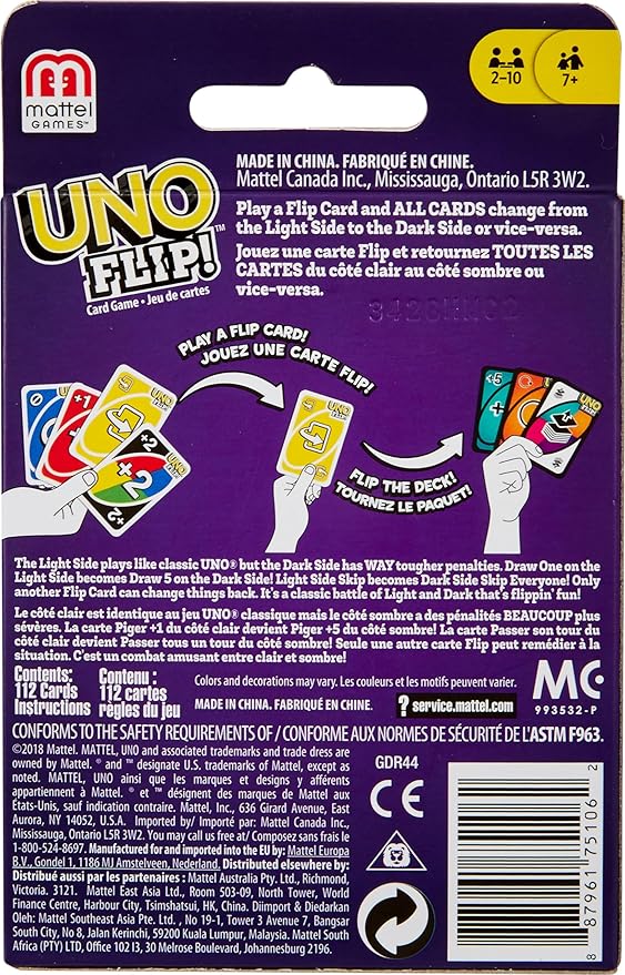 Uno Flip Side Fast-Paced Card Game for Kids and Adults
