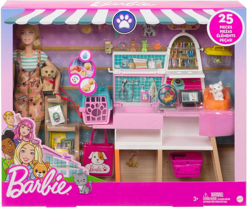 Barbie Doll & Pet Boutique Playset with Pets and Accessories