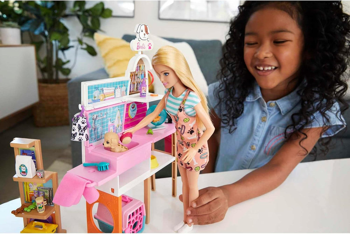 Barbie Doll & Pet Boutique Playset with Pets and Accessories