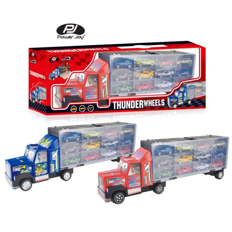 Power Joy Vroom Vroom Thunder Wheels 12-Piece Die-Cast Car Set for Kids