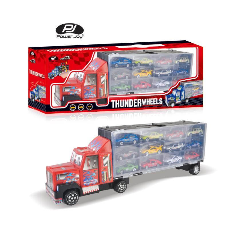 Power Joy Vroom Vroom Thunder Wheels 12-Piece Die-Cast Car Set for Kids