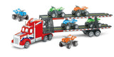 Power Joy Vroom Vroom Friction Trailer Set 6 Pieces Toy Truck for Kids Ages 3+