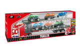Power Joy Vroom Vroom Friction Trailer Set 6 Pieces Toy Truck for Kids Ages 3+