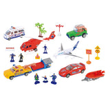 Power Joy Vroom Vroom Airport Playset - Toy Airplane and Vehicle Play Set for Kids Ages 3+, Assorted Designs