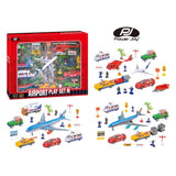Power Joy Vroom Vroom Airport Playset - Toy Airplane and Vehicle Play Set for Kids Ages 3+, Assorted Designs