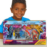 Monsterverse Titans vs Titans Battle 5 Pack Action Figure Set for Kids