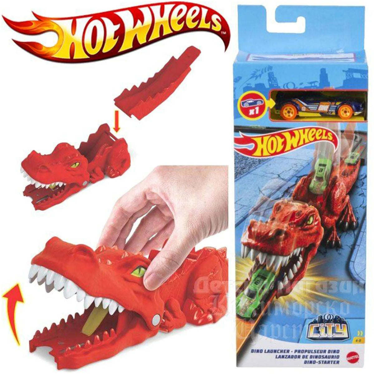 Hot Wheels City Nemesis Launchers with 1:64 Scale Assorted Toys for Kids