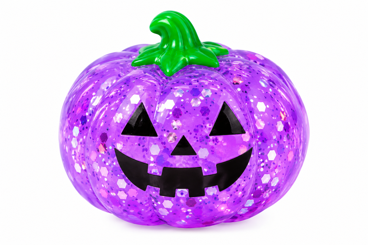 Squishy Halloween Pumpkin Sensory Stress Relief Toy - Assorted Colours (Random selection)