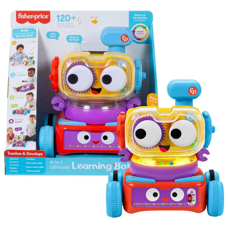 Fisher-Price Laugh & Learn 4-in-1 Learning Bot Interactive Toy with Smart Stages