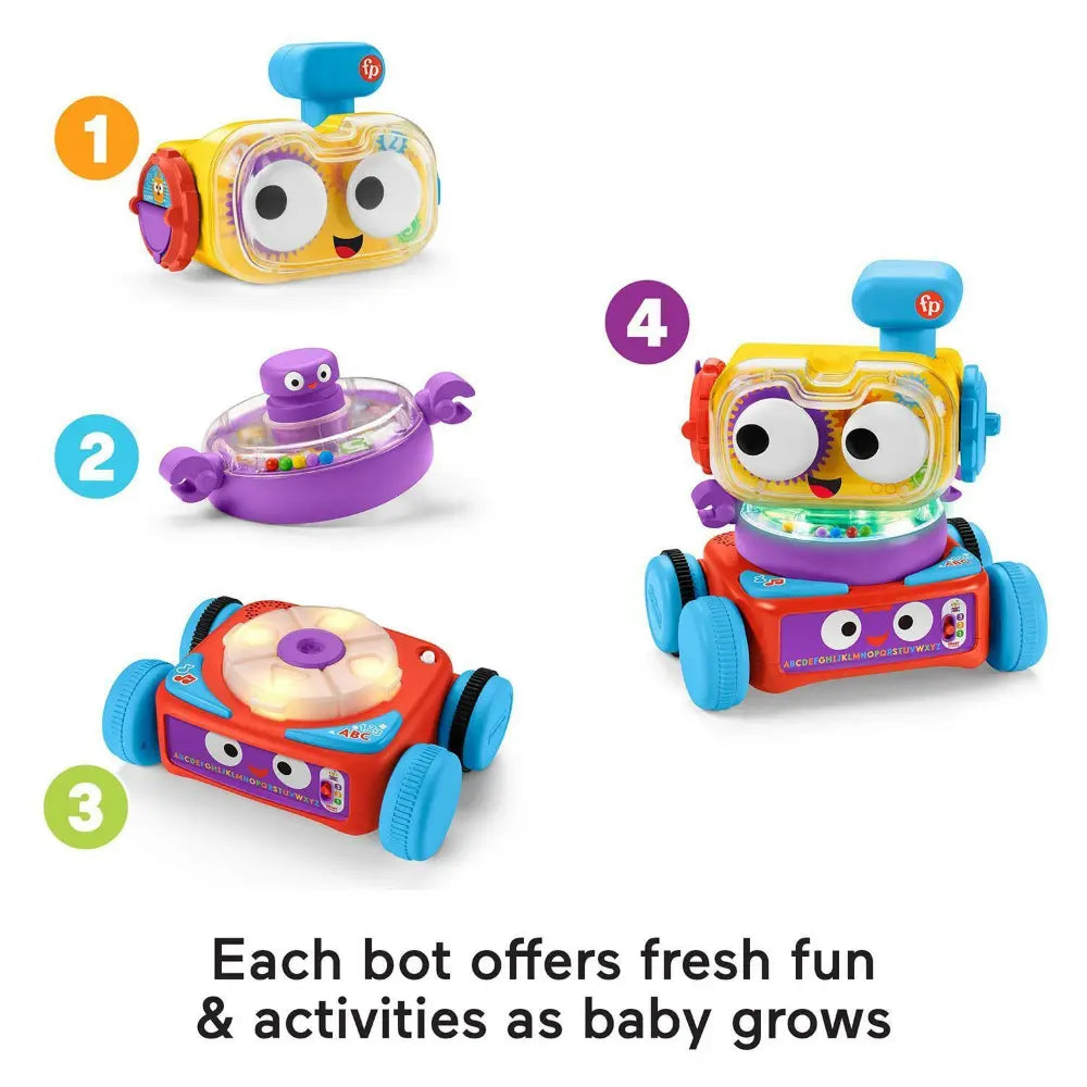 Fisher-Price Laugh & Learn 4-in-1 Learning Bot Interactive Toy with Smart Stages