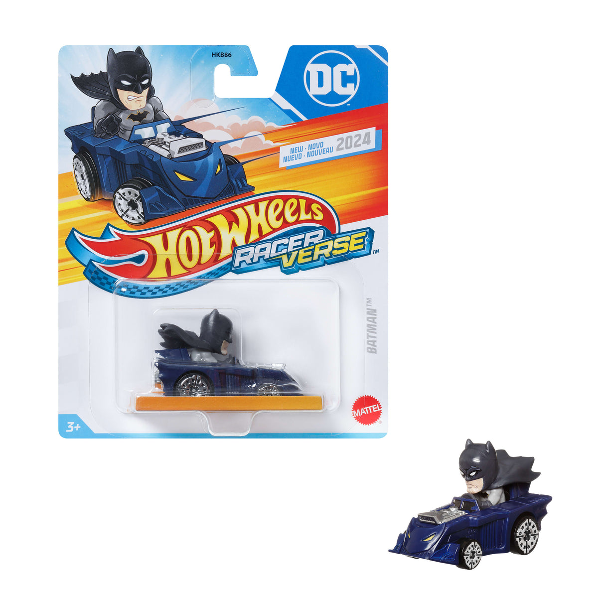 Hot Wheels DC RacerVerse 1:64 Diecast Car Assortment Collectible Toys for Kids Assortment 1 -piece