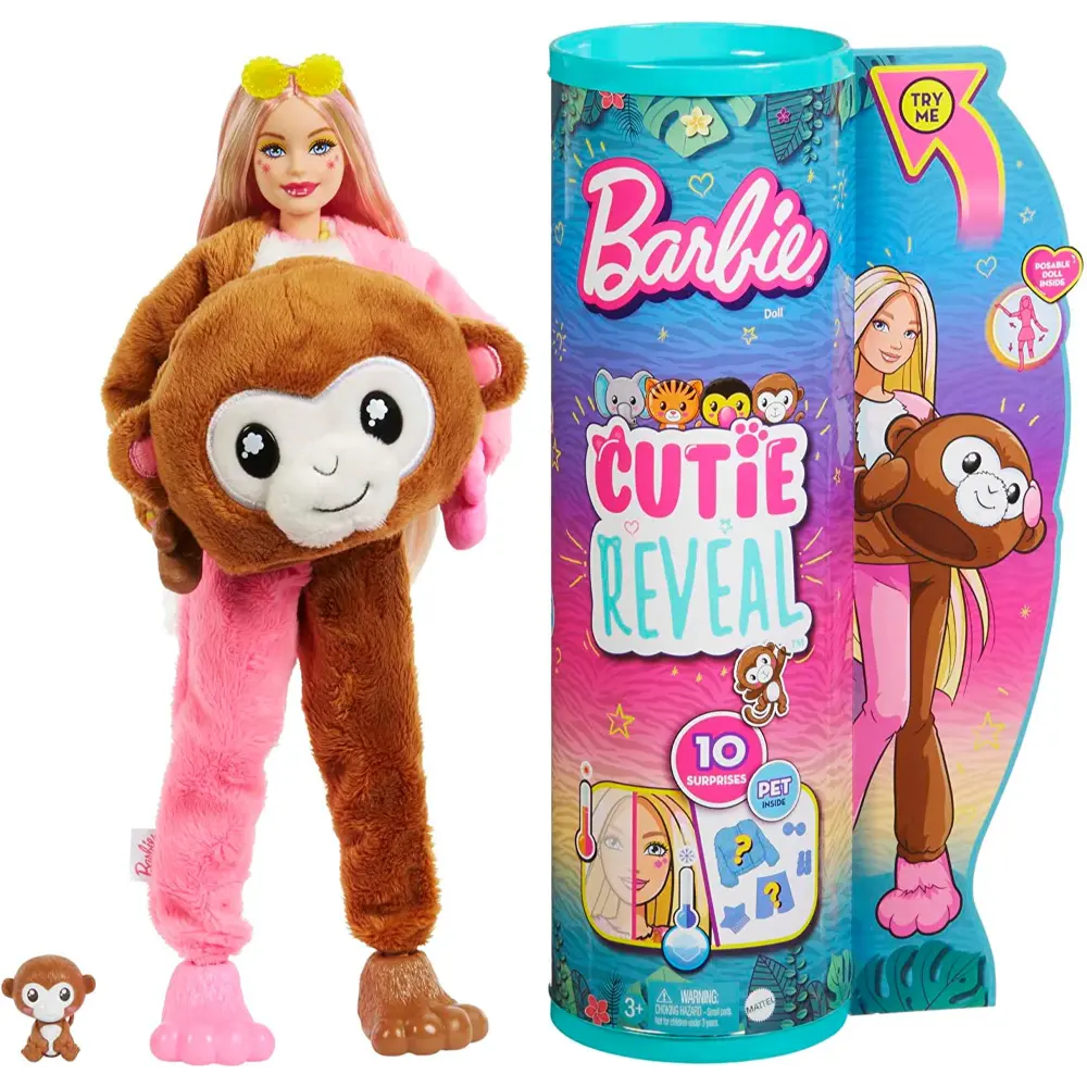 Barbie Cutie Reveal Monkey Themed Doll