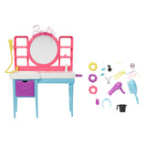 Barbie Hair Salon Playset with Doll Beauty Toy for Kids