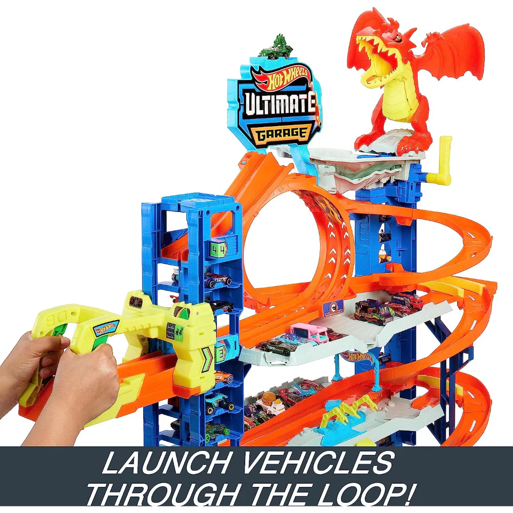 Hot Wheels Ultimate Garage Multi-Level Track Playset with 2 Cars