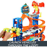 Hot Wheels Ultimate Garage Multi-Level Track Playset with 2 Cars