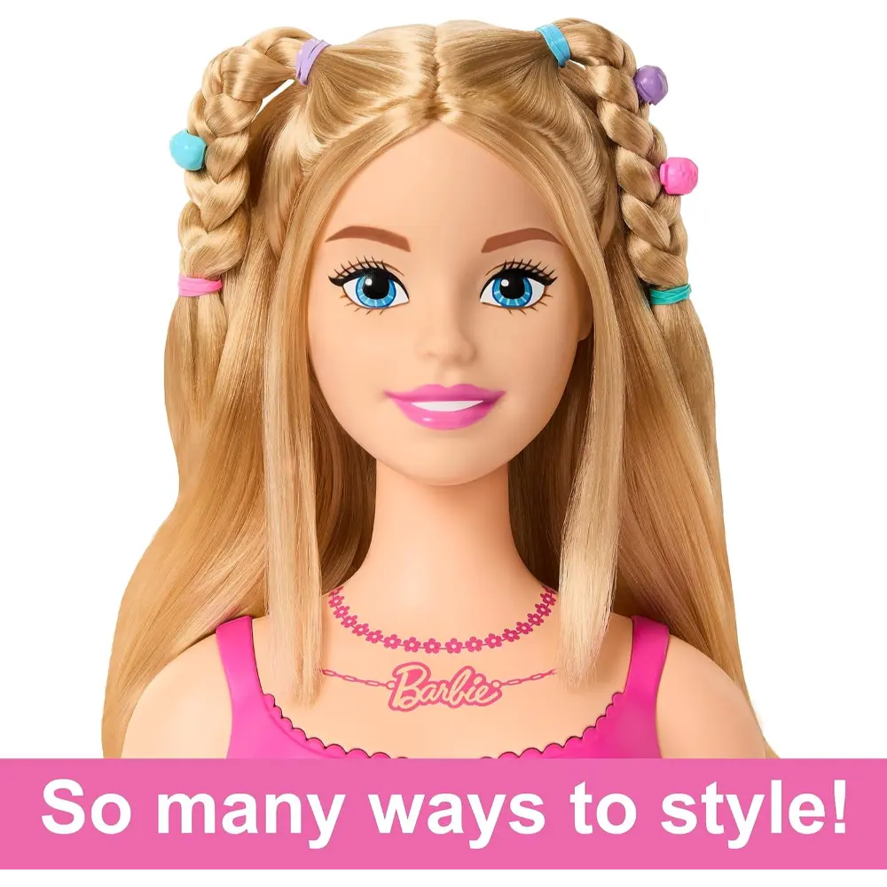 Barbie Deluxe Styling Head With Color Reveal Accessories And Blonde Neon Rainbow Hair