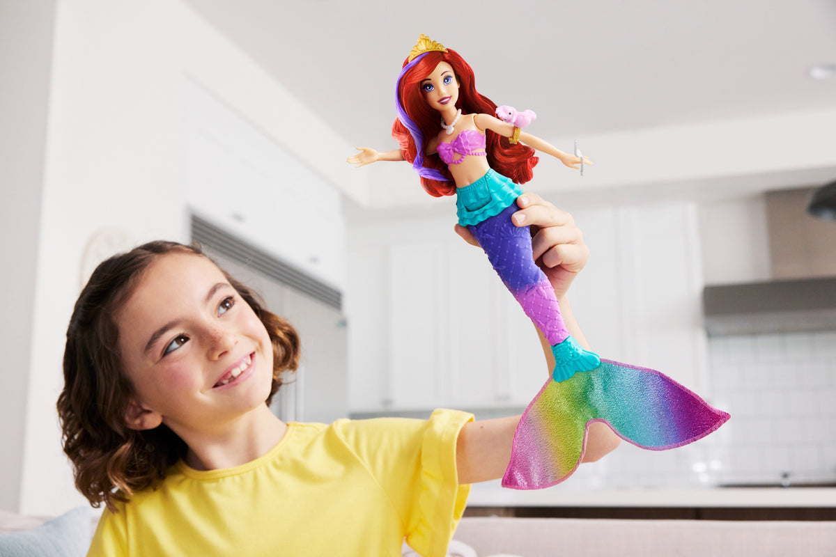 Disney Princess Swim & Splash Ariel Doll - The Little Mermaid Water Play Doll