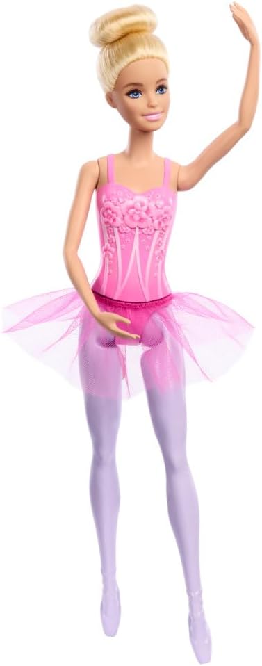 Barbie Purple Ballerina Doll with Blonde Hair and Ballet Outfit Toy for Kids