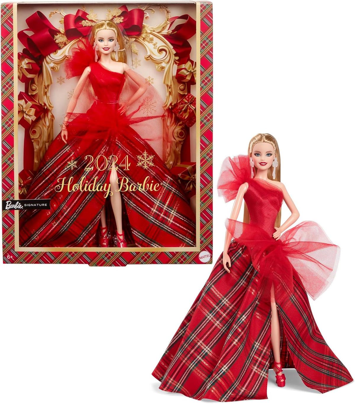 Barbie Blonde Holiday Doll Kids Collectible Fashion Doll