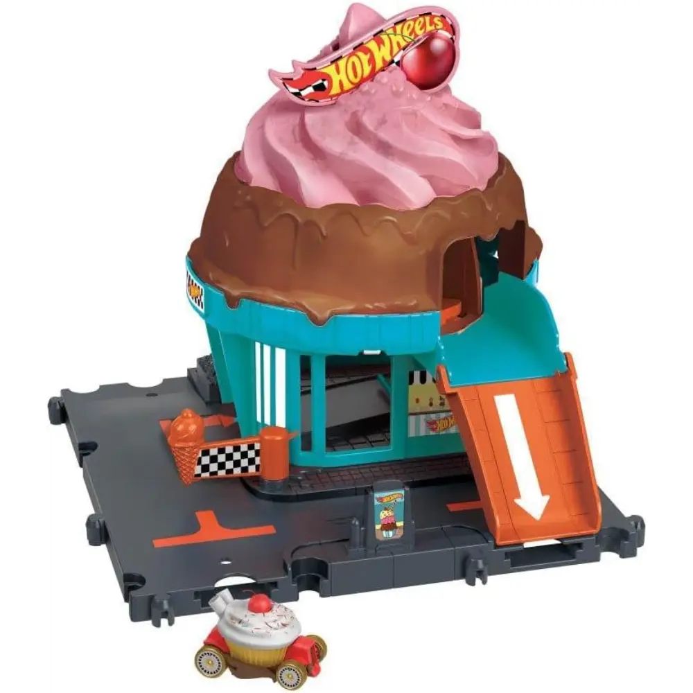 Hot Wheels City Downtown Ice Cream Shop Playset