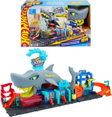 HotWheels City Ultra Shark Car Wash Playset for Kids