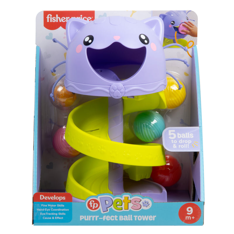 Fisher-Price Pets Purr-Fect Ball Tower - Baby Activity & Ball Drop Toy