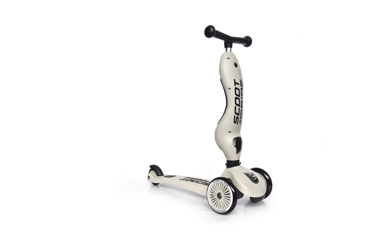 Scoot & Ride 2-in-1 Highwaykick 1 & Helmet XXS-S Ash Bundle