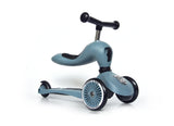 Scoot & Ride 2-in-1 Highwaykick 1 & Helmet XXS-S Steel Bundle