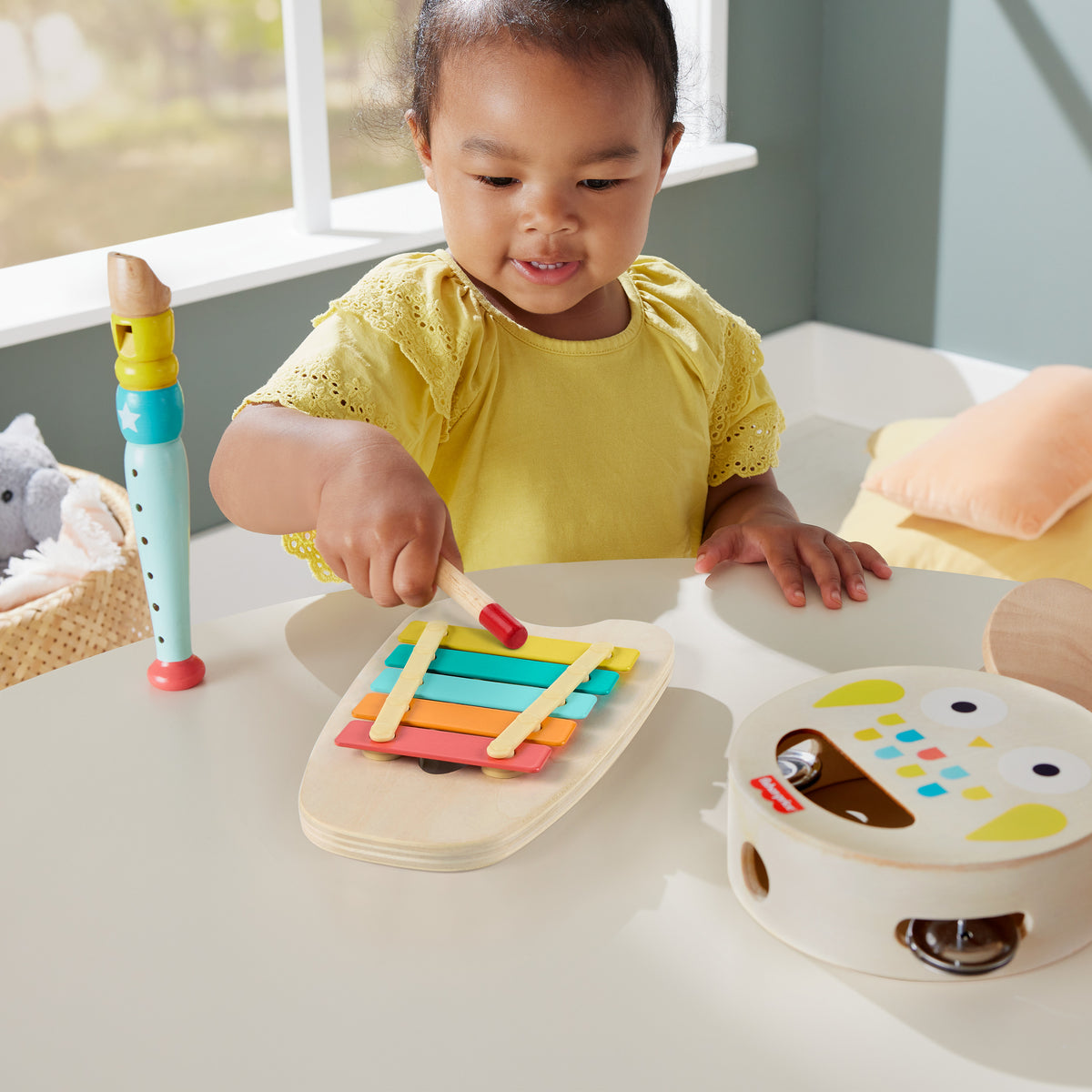 Fisher-Price Wooden Musical Instrument Set for Babies & Toddlers