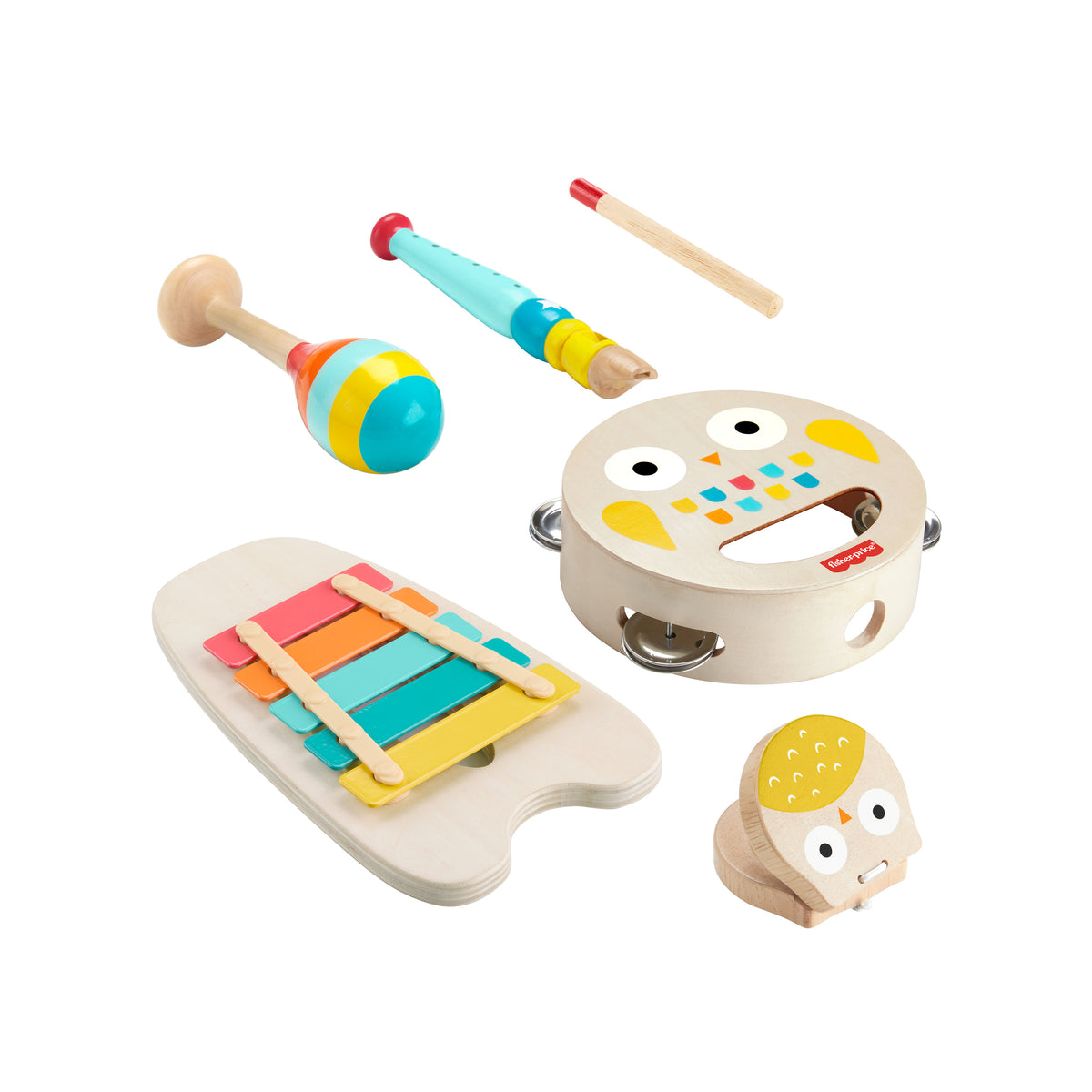 Fisher-Price Wooden Musical Instrument Set for Babies & Toddlers