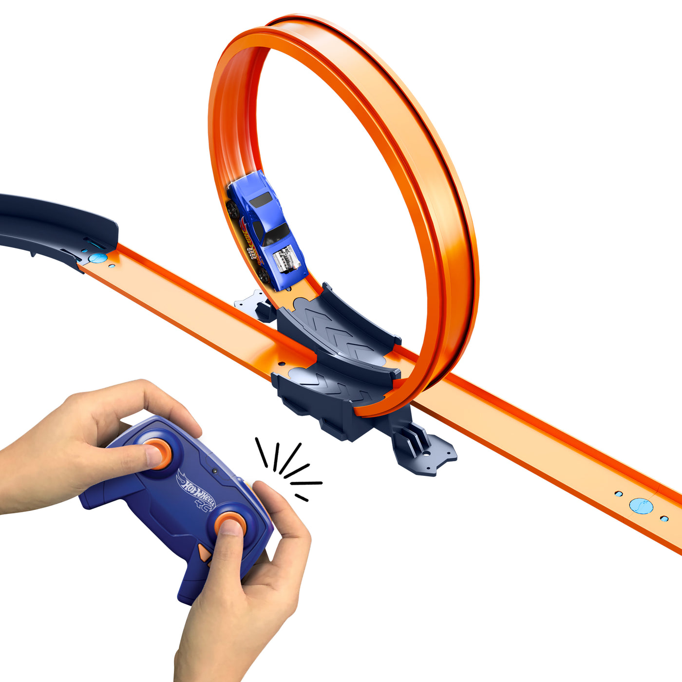 Hot Wheels RC Speed Challenge Track Set with Remote Control Toys for Kids
