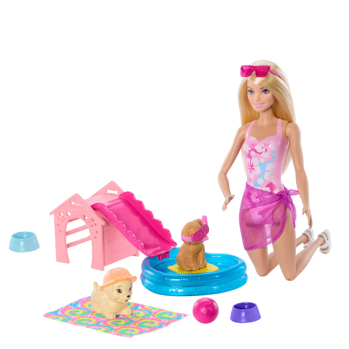 Barbie Puppy Pool Party Playset