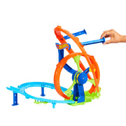 Hot Wheels Rapid Launch & Loop Car Track with 1:64 Scale Playset Vehicle for Kids