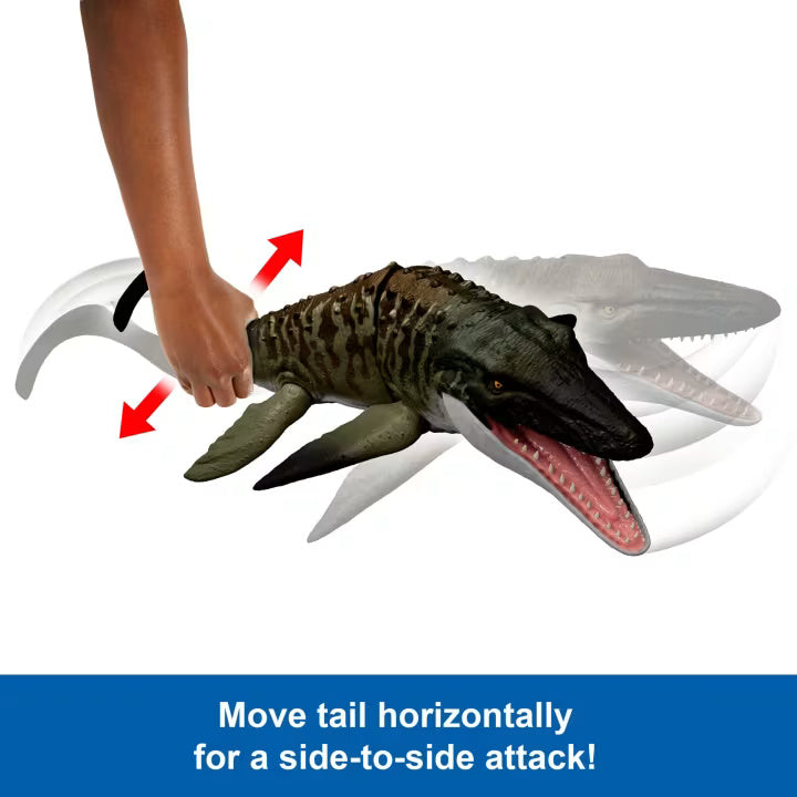 Jurassic World Rebirth Bite N Blast Mosasaurus Battery Operated
