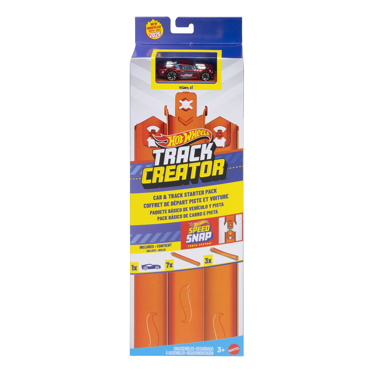 Hot Wheels Track Creator Speed Snap Starter Pack with 1:64 Scale Car