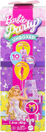Barbie Party Unboxed Birthday Pets Collectible Surprise Toys for Kids