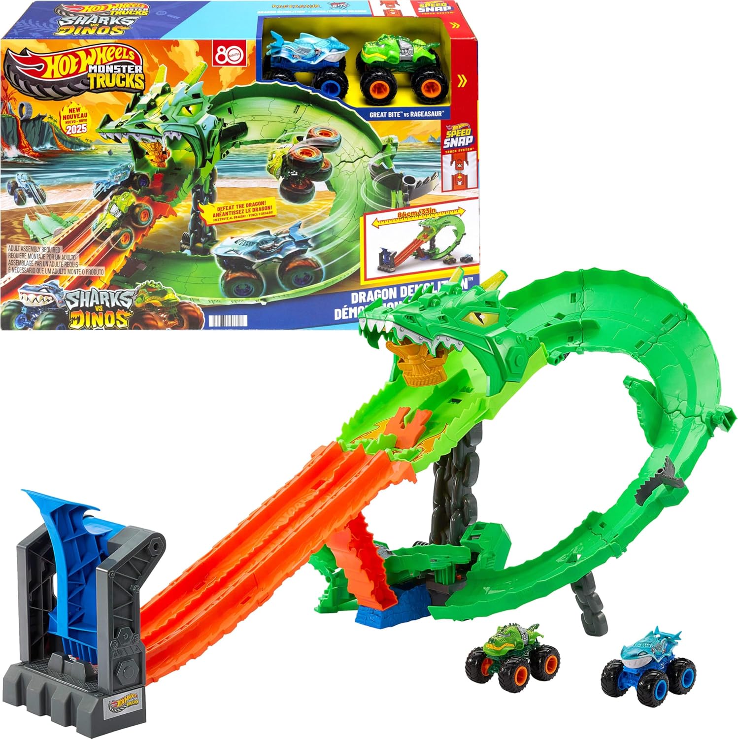 HotWheels Monster Trucks Dragon Demolition Set