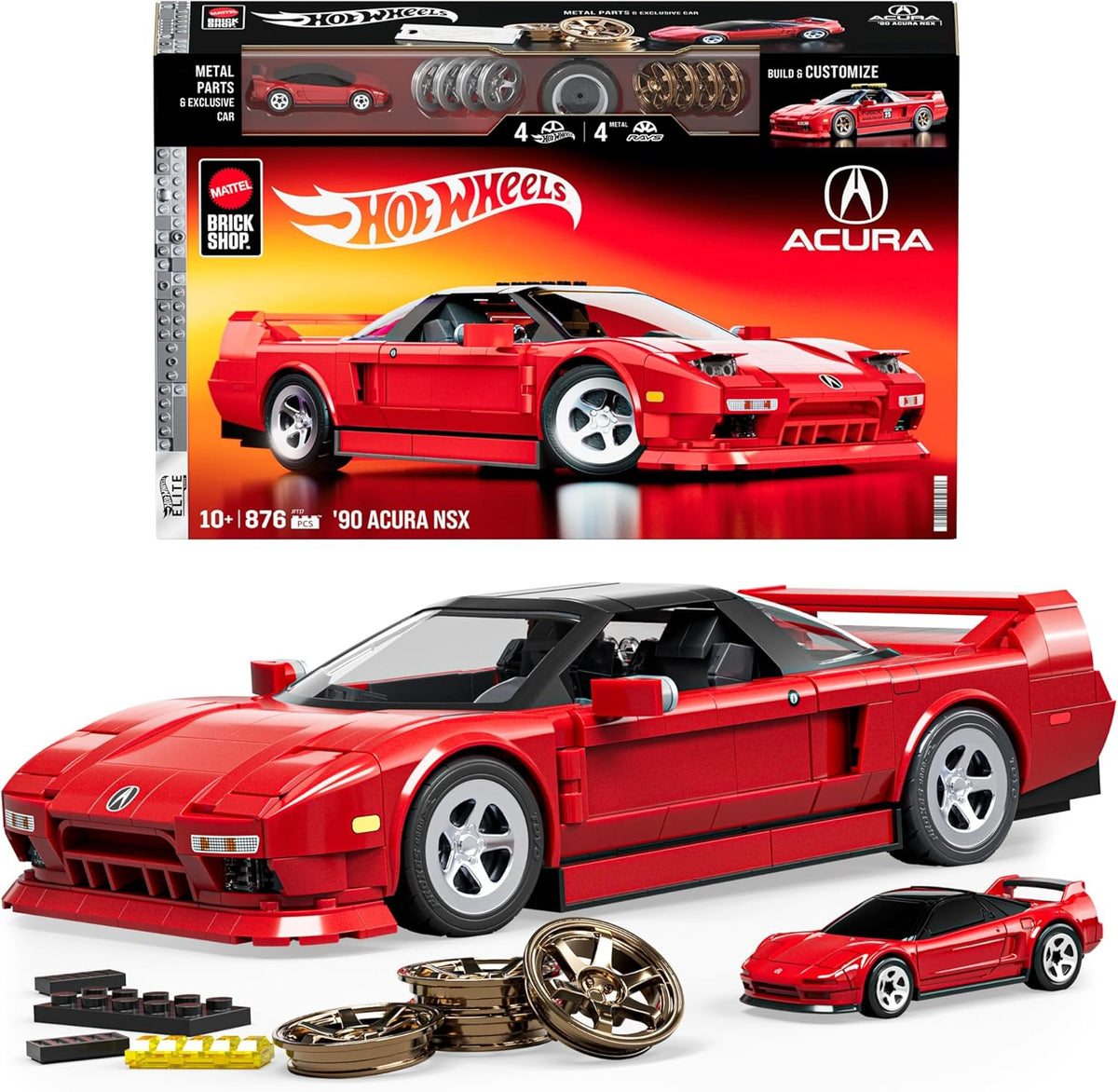 Hotwheels Brick Shop Elite Acura Nsx 1/16