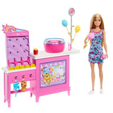 Barbie Mysteries Beach Detectives Malibu Doll & Cotton Candy Game Booth Playset with Accessories
