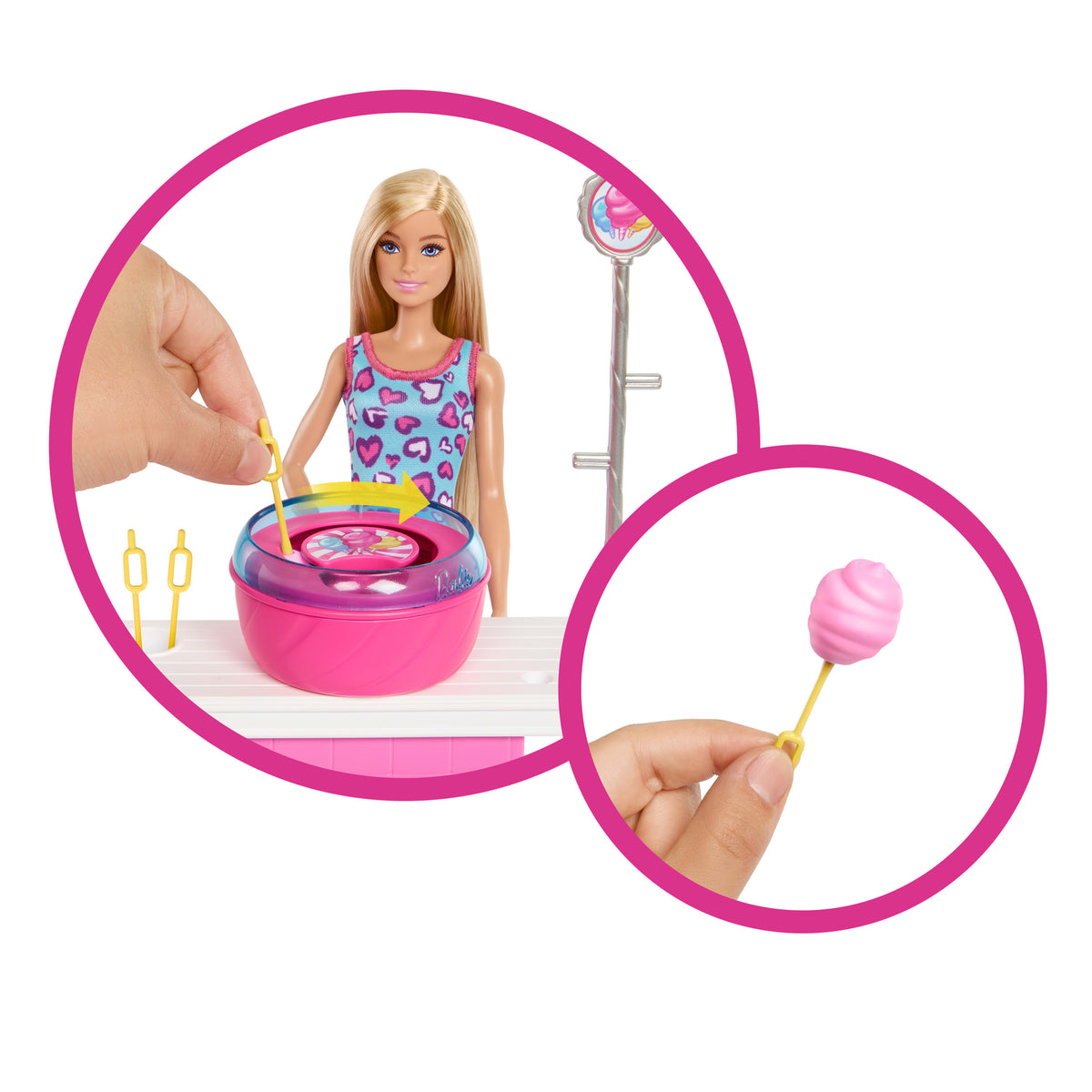 Barbie Mysteries Beach Detectives Malibu Doll & Cotton Candy Game Booth Playset with Accessories