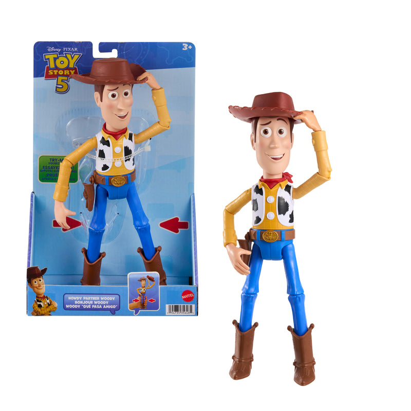 Disney Toy Story 5 Hello Woody 12-Inch Hat-Tipping Action Figure