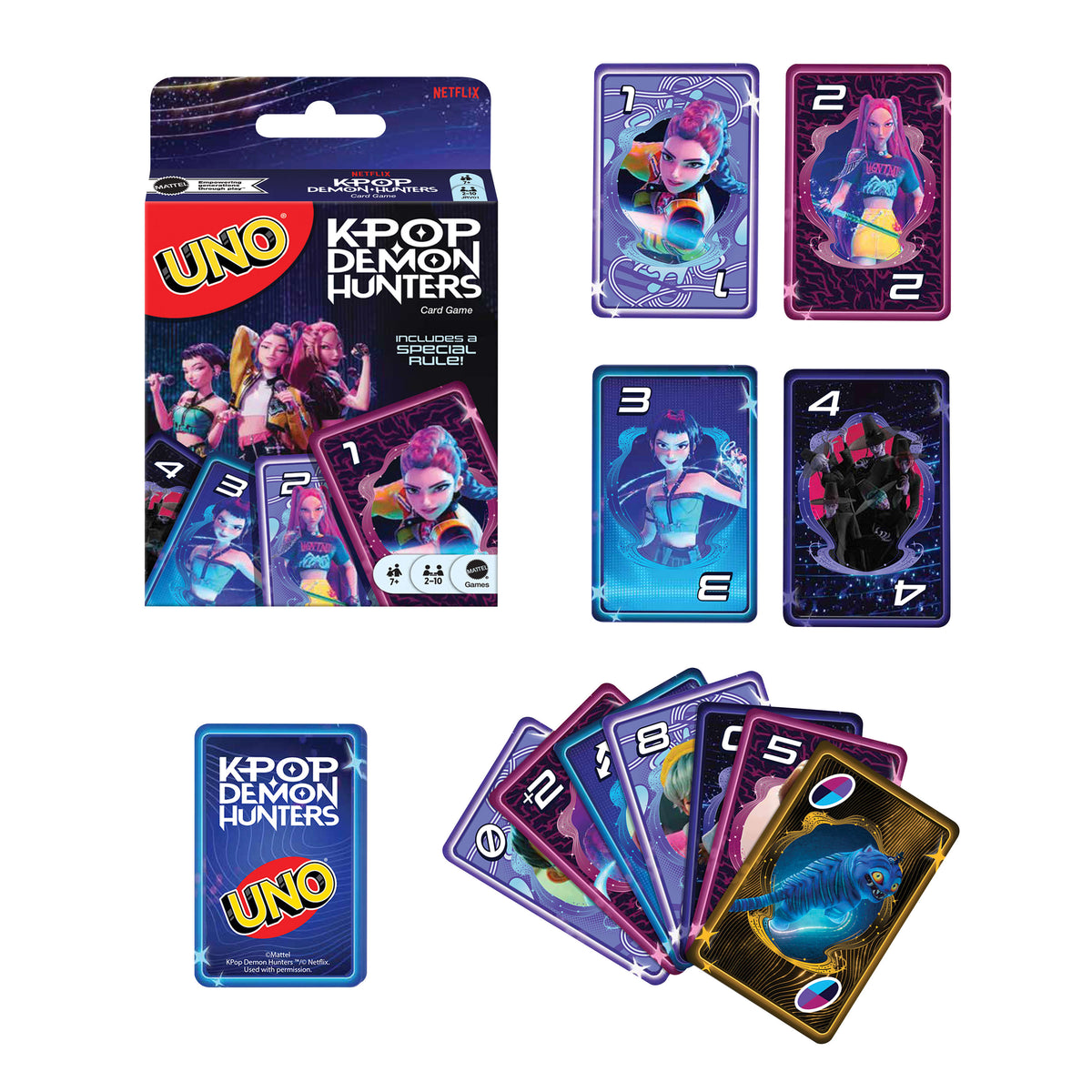 UNO K-pop Demon Hunters Card Game - Family & Kids Card Game