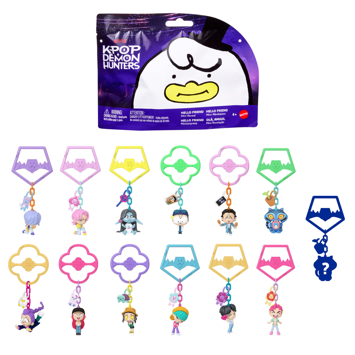 K-Pop Demon Hunters Mini Figure Keychain Clip Assortment - Sold per piece