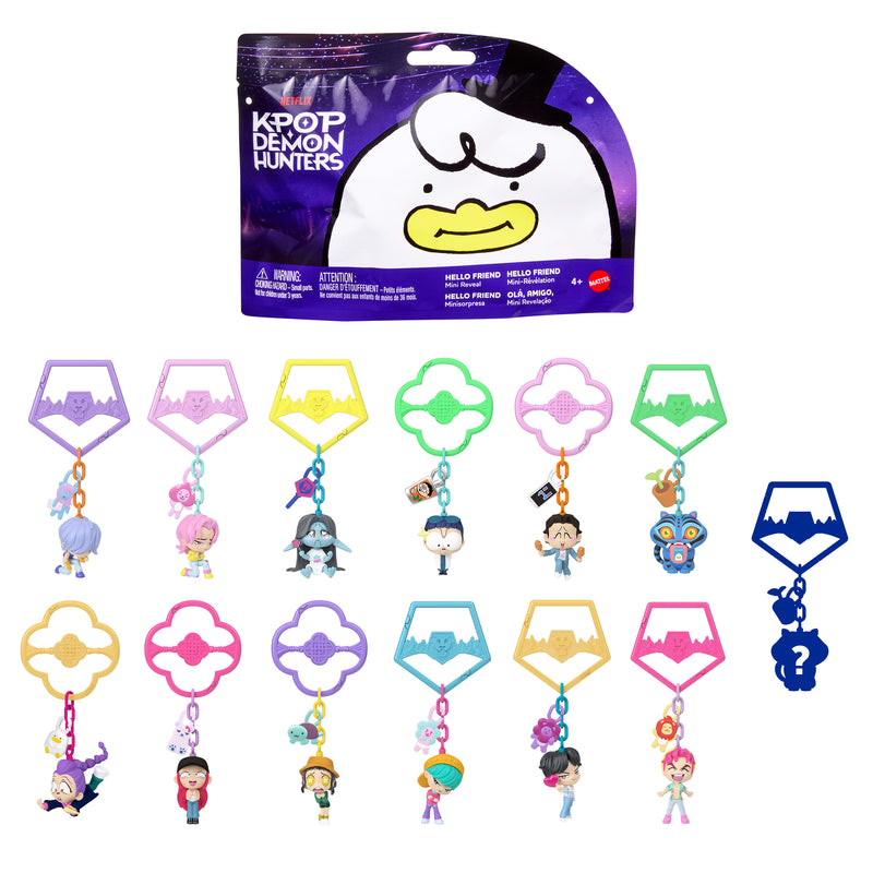 K-Pop Demon Hunters Mini Figure Keychain Clip Assortment - Sold per piece