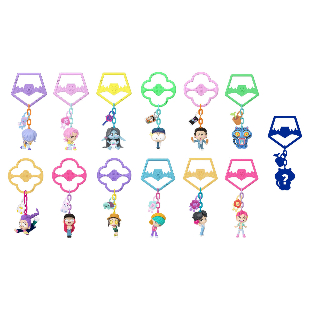 K-Pop Demon Hunters Mini Figure Keychain Clip Assortment - Sold per piece