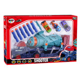 Power Joy Vroom Vroom Car Shooter Truck Set 3 Die-Cast Cars with Foam Dart Launcher for Kids Ages 3+