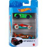 Hot Wheels Die-Cast Basic Cars 3-Pack Assorted Color 1:64 Scale - Random Selection
