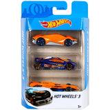 Hot Wheels Die-Cast Basic Cars 3-Pack Assorted Color 1:64 Scale - Random Selection