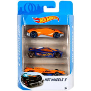 Hot Wheels Die-Cast Basic Cars 3-Pack Assorted Color 1:64 Scale - Random Selection