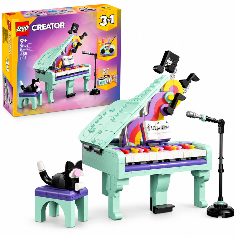 Lego Creator 3-in-1 Music Decor Piano with Cat Building Set 31392